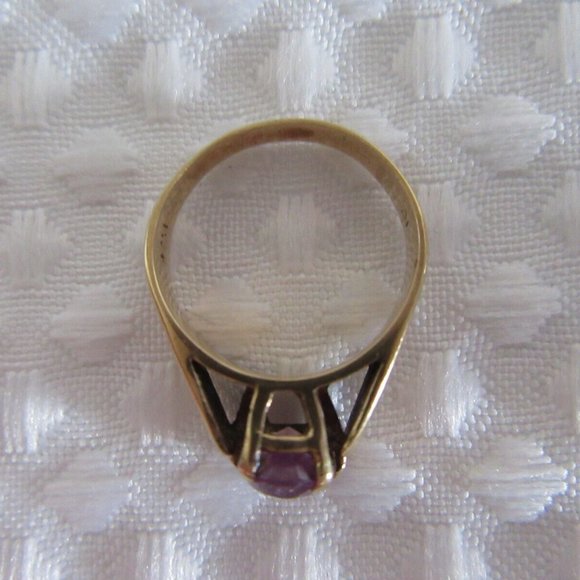 Vintage Amethyst Ring 10K AS IS - Picture 4 of 12